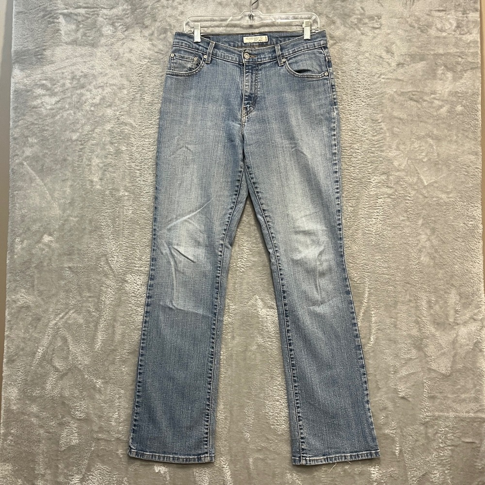 Levis 550 Jeans Womens 10 Long Blue Relaxed Boot Cut Denim Mid Rise Stretch
